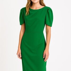 NWT Alexia Admor Vibrant Green Midi Dress. Size Large